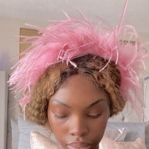 Bubble Gum Pink boa headband